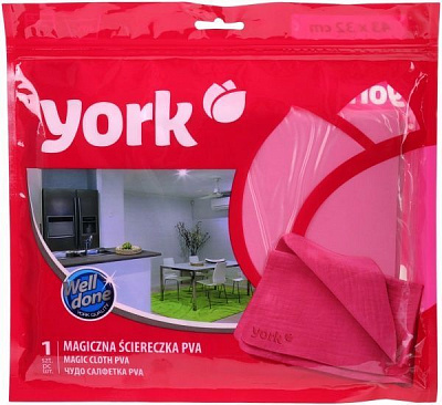 Серветка універсальна York чудоабсорбуюча 43х32 см см червоний