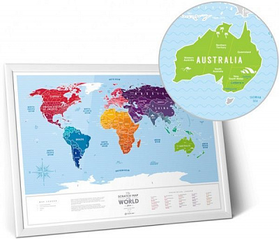 Скретч-карта мира 