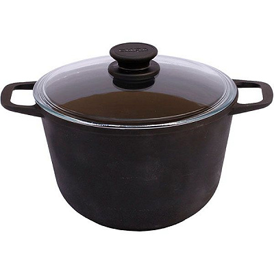 Каструля чавунна зі скляною кришкою 3 л 0203С Biol