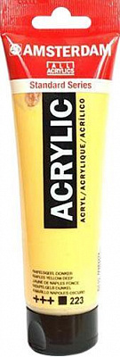 Краска акриловая неаполитанский желтый темный 223 20 мл Amsterdam Standart Royal Talens