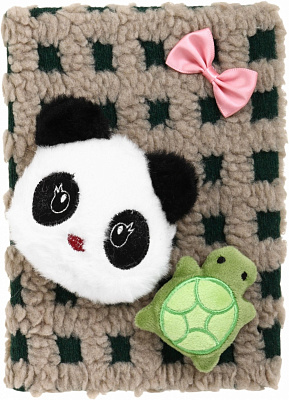 Нотатник Nota Bene Plush Friends А5 80 аркушів чорний із бежевим
