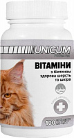 Витамины UNiCUM premium для кошек здоровая шерсть и кожа 100 табл UN-012