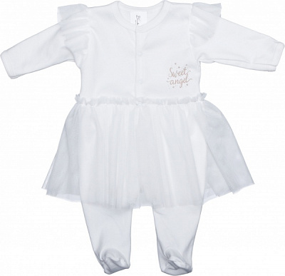 Комбинезон детский для девочки Bambinelli с фатином р.62 белый 