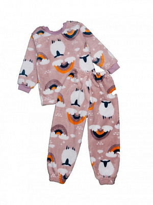Пижама для девочек Luna Kids Овечки с радугами р.116 розовый 0156 