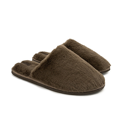 Тапки домашние Twins HS-LUX меховые р.44/45 коричневый