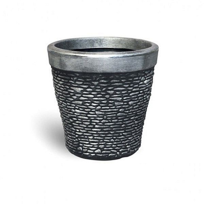 Горщик пластиковий Гібралтар 32х32 см круглий 16л сірий