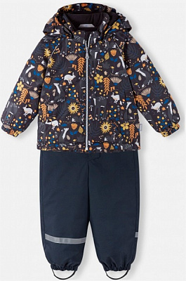 Костюм зимовий для хлопчиків Lassie Oivi зріст 98 чорний із принтом 7100020A