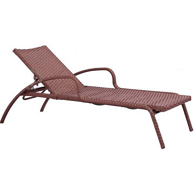 Шезлонг Bella Vita Маврикий коричневый 70x181,5 см 