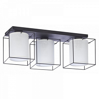 Люстра потолочная TK Lighting Valla 3xE27 черный/белый 4136 