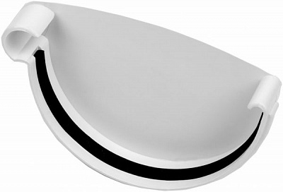 Заглушка желоба левая RoofOK 120 мм белый 