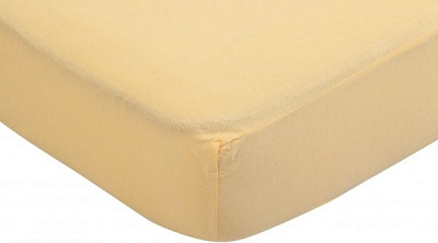 Простынь на резинке 180x200 см желтый Luna 