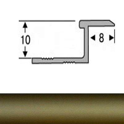 Порожек алюминиевый АПZ анодированный TIS 2700 мм бронза