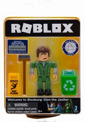 Фигурка коллекционная Roblox Сore Figures Welcome to Bloxburg Glen the Janitor W3 ROG0106 
