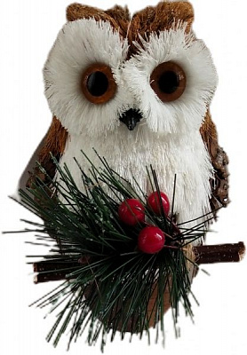 Декорація-підвіска Сова на гілці 12 см EPI-LD190310-6