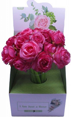 Ручка кулькова Лідер Канц Червона троянда