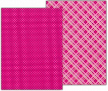 Папір з малюнком двосторонній Клітинка рожевий А4 21х29,7см 300г/м2 Heyda
