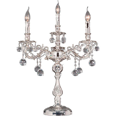 Настільна лампа декоративна Strotskis Premiera 4x60 Вт E14 сріблястий 231/4