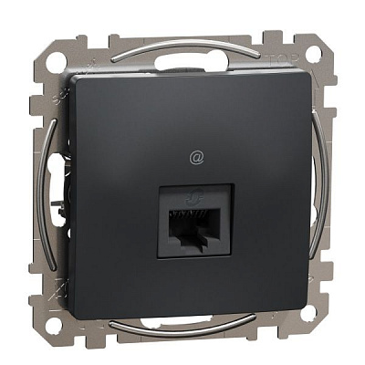 Розетка комп’ютерна Schneider Electric Sedna Design RJ45 категорія 5E UTP чорний SDD114451