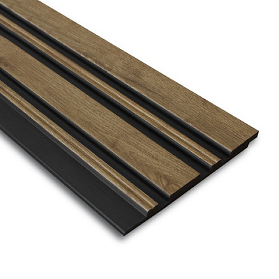 3D-панель MARCO decor 12912-122-K коричневе дерево з чорним 129х12х2900 мм (0,37 кв.м)