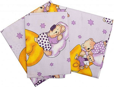 Комплект постельного белья СЕЛЕНА Мишки светло-сиреневый 2222233067010 