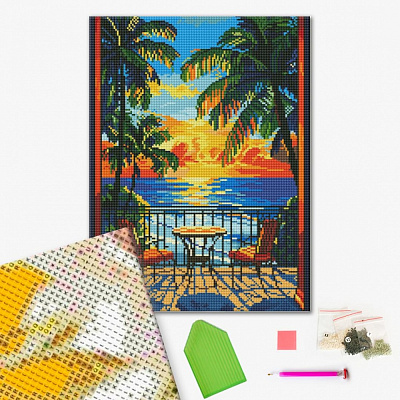 Алмазная мозаика Райский отдых 40х50 см Brushme