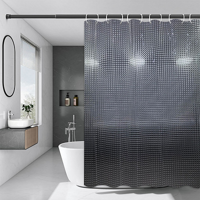 Шторка для ванны Rapal 3D Bubbles, 180х180 см