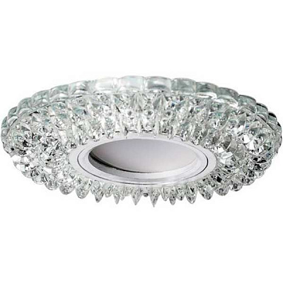 Светильник точечный Светкомплект SVC 201 с LED-подсветкой 7 Вт GU5.3 прозрачный/хром 