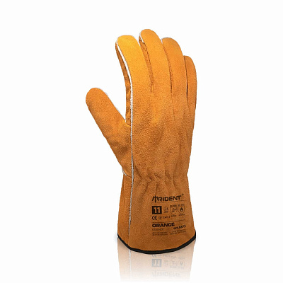 Краги Trident Orange спилкові з крагами для зварювальника з покриттям спилок 2XL (11) 8673
