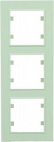 Рамка трехместная Makel Karea вертикальная светло-зеленый