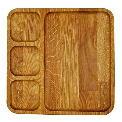 Таця сервірувальна квадратна 24x24 см бук