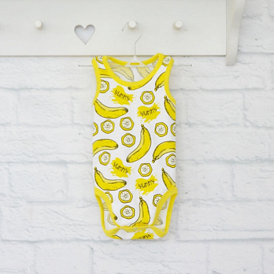 Боди детское унисекс Blanka Бананчик р.74 желтый 12914 