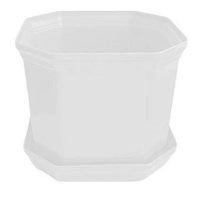 Горщик Дама з підставкою білий