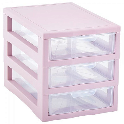 Органайзер пластиковий Алеана універсальний на 3 ящика 265х185х200 мм фрезія 200x185x265 мм