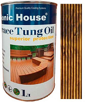 Масло тунговое Bionic House для террас Terrace Tung Oil орех 1 л