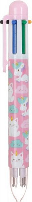 Ручка кулькова Єдиноріг рожевий 6 кольорів
