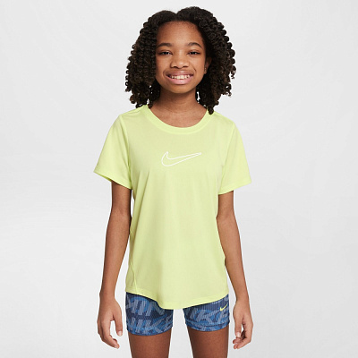 Футболка Nike G NK DF ONE STD SS TOP HBR FZ5600-736 р.XL желтый