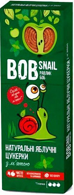 Цукерки BobSnail натуральні яблучні з м'ятою 30 г (4820162520262)