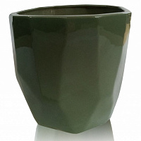 Кашпо керамическое фигурный 1,5 л [190] TDU Green (205-26 зелена хвиля) 