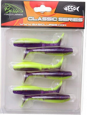 Приманка рыболовная Basic Lures 65 мм 6 шт. CLASSIC SHAD 2.5 фиолетовый с зеленым