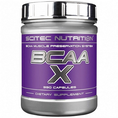 Аминокислоты Scitec Nutrition BCAA-X без вкуса 330 капс. 