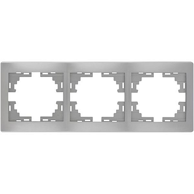 Рамка трехместная Lezard MIRA горизонтальная серый 701-1000-148