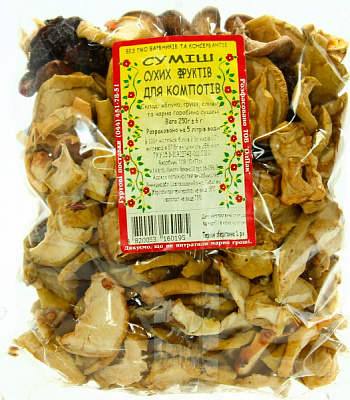 Смесь сухих фруктов ТМ СВІТ ФРУКТІВ для компотов 250 г