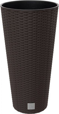 Горщик пластиковий Prosperplast Rato tubus 2 в 1 круглий 27л коричневий (77967-440)