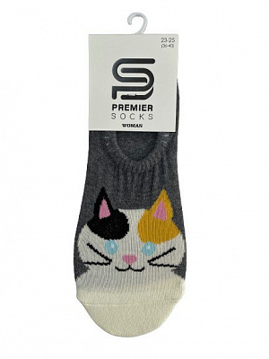 Шкарпетки жіночі Premier Socks Триколірний кіт р.23-25 1 шт.