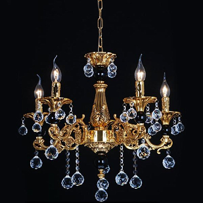 Люстра подвесная WunderLicht 5x60 Вт E14 бронза 4063-45 