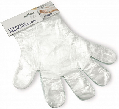 Рукавички поліетиленові Petruzalek HoReCa р.універсальні 100 пар/уп.
