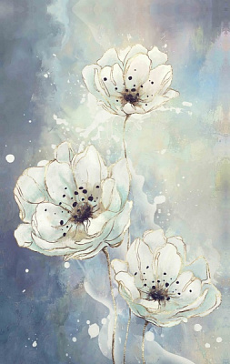 Репродукція Білі маки 50x80 см Арт Фемелі