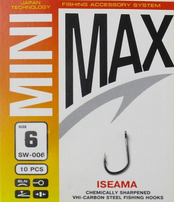 Крючок MiniMax Iseama №6 10 шт. SW006-6