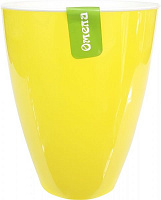 Горщик пластиковий Омела Самозволожуючий 0,6 л круглий лимонний 