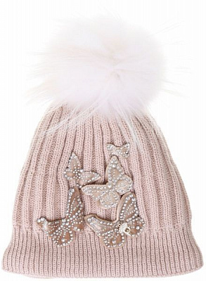 Шапка для девочек Pompona р.50-52 бежевый 20 Z P 72 ПЕ 